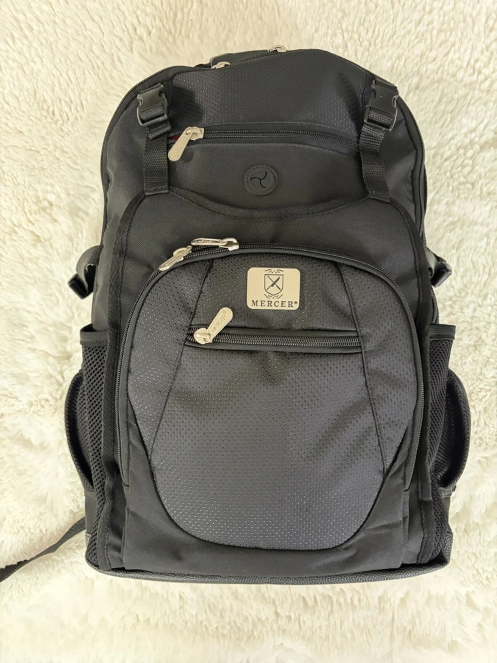 MERCER,Black Men's Backpack - Durable Travel & Work Bag
